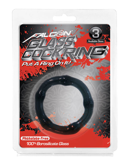45mm Black Glass Cockring by Falcon